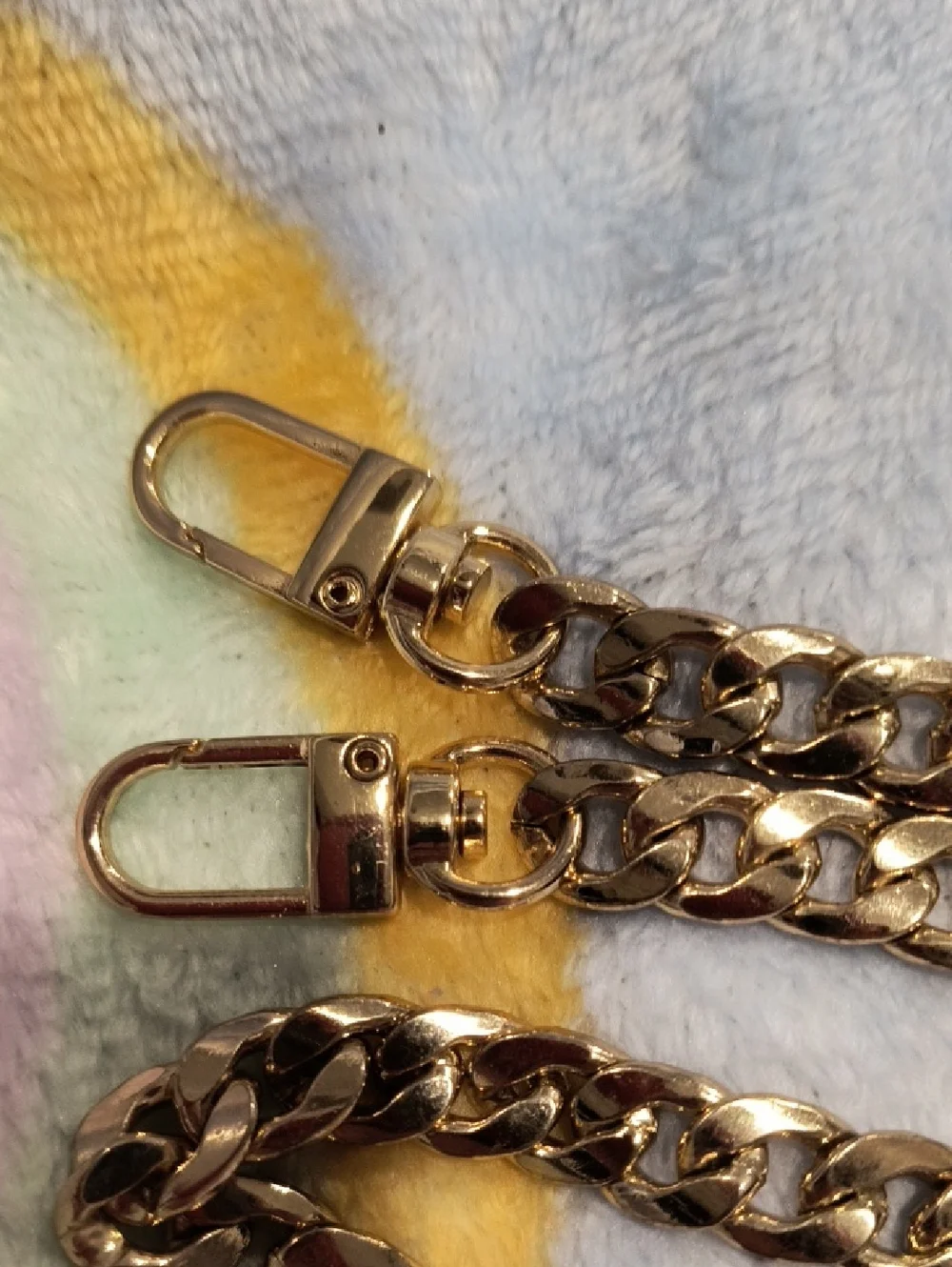 Gold-Tone Chain Purse Strap with  Clasps, 48